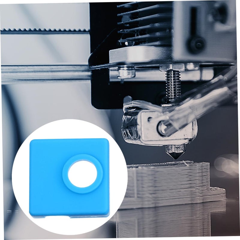 Cabilock 5pcs Blue Heater Block Silicone Case Aluminum Cover Protective Sleeve High Temperature Stability - Image 3